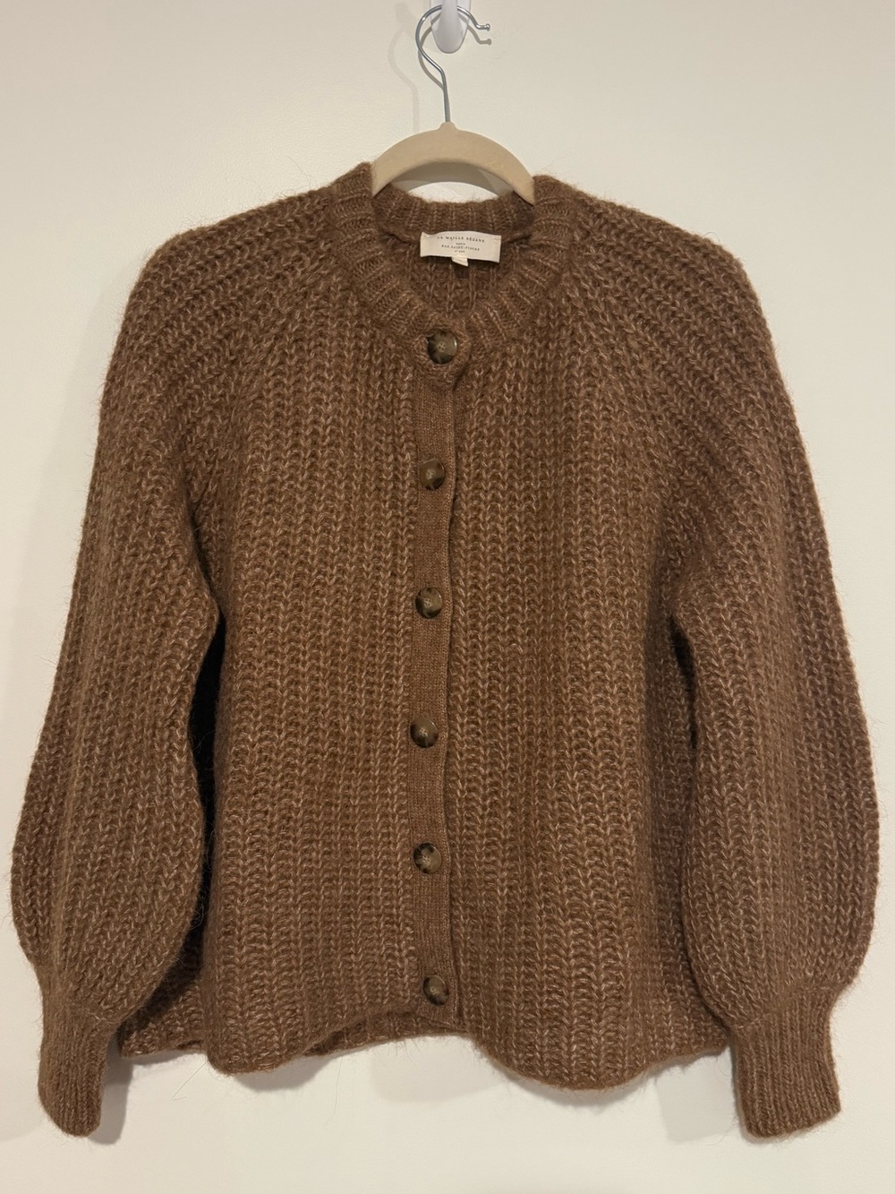 Sézane Emile Mottled Camel Cardigan